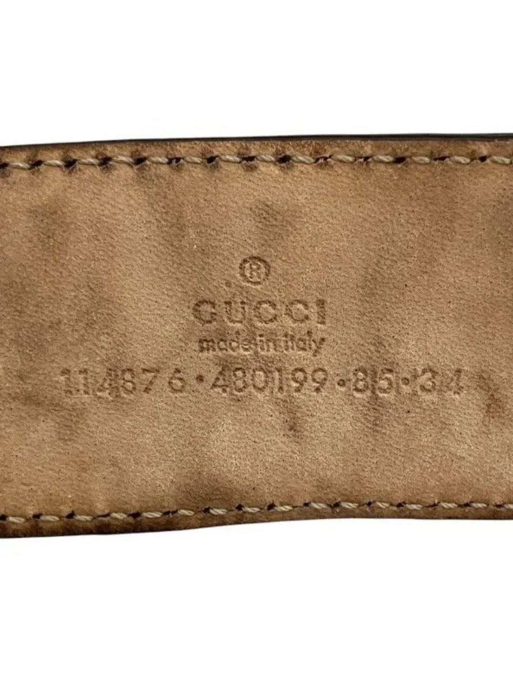 Gucci Interlocking Ivory Belt - Picture 4 of 9